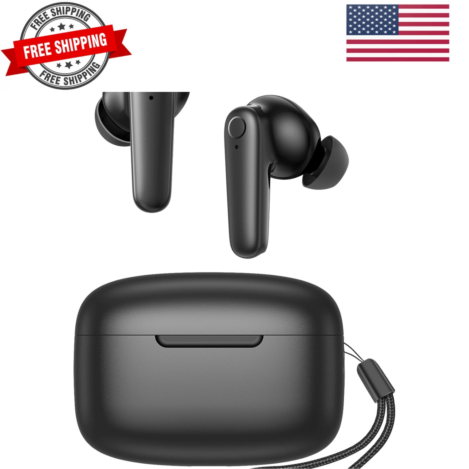 Wireless Ear Buds Bluetooth 5.4 Headphones 60H Playtime Deep Bass Stereo Earb…