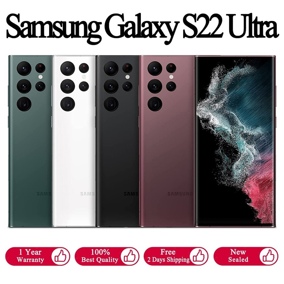 New Samsung Galaxy S22 Ultra 256GB/ 128GB 5G SM-S908U GSM CDMA Factory Unlocked