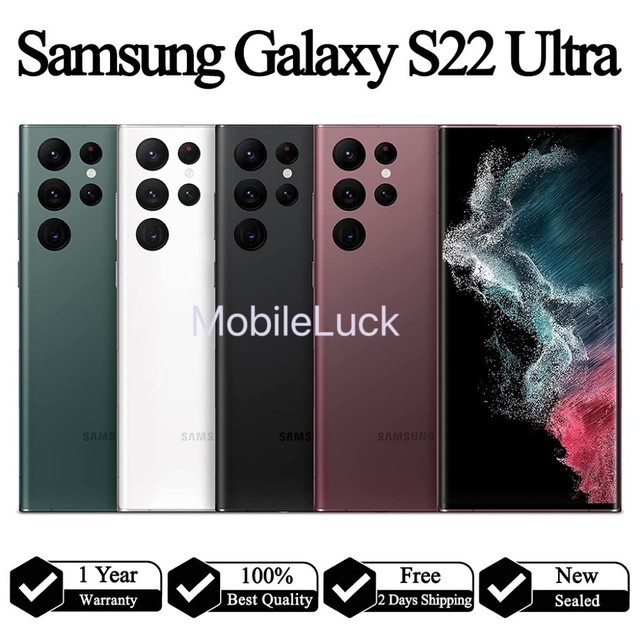 New Samsung Galaxy S22 Ultra 5G 128GB/ 256GB SM-S908U Factory Unlocked GSM CDMA