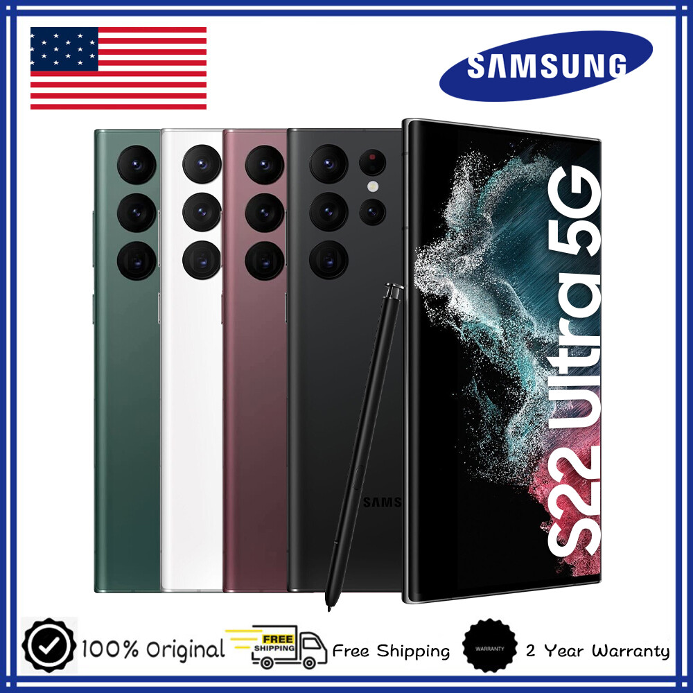 NEW-SEALED Samsung Galaxy S22 Ultra 5G Factory Unlocked Fast Shipping &FREE GIFT