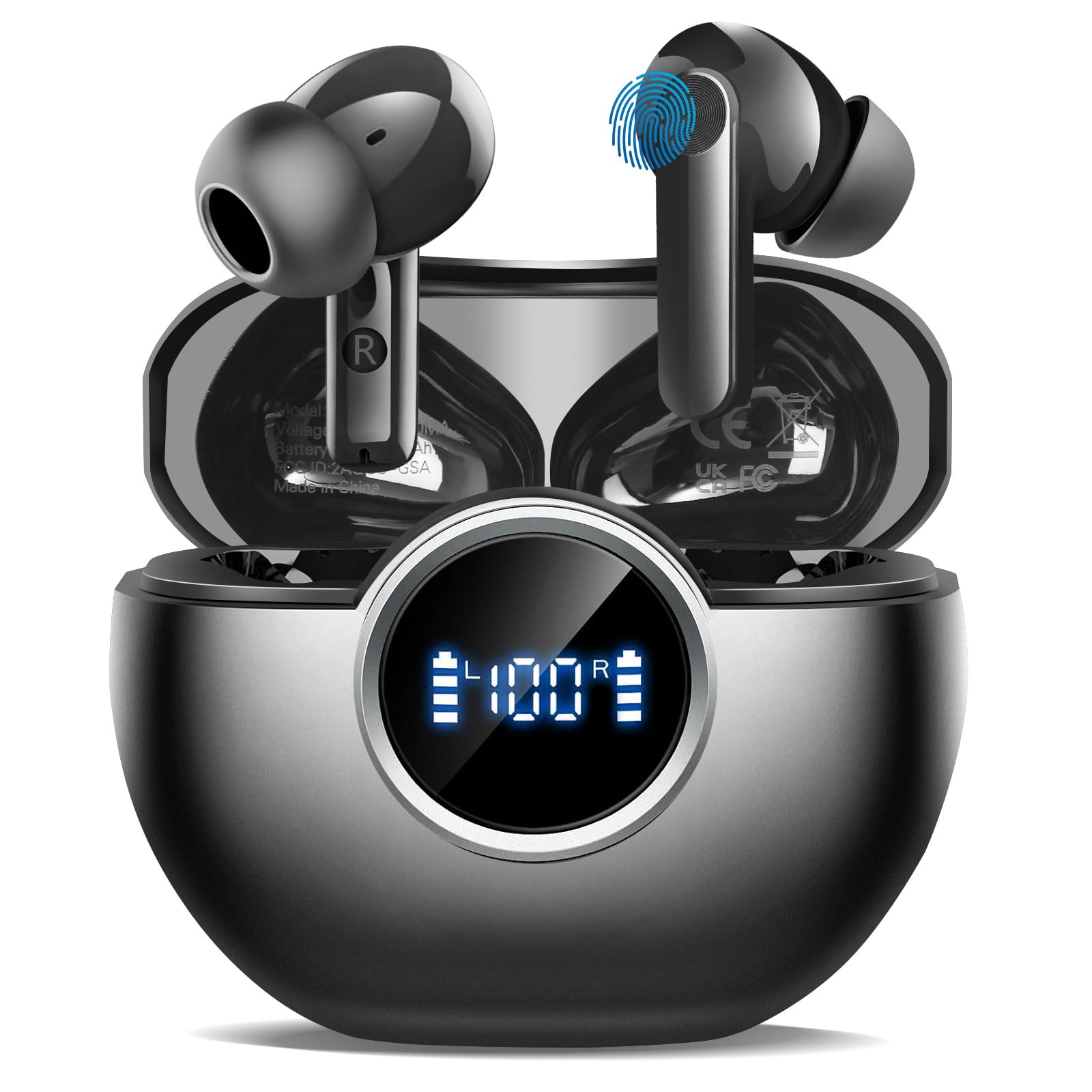 Wireless Earbuds 2025 NEW Bluetooth 5.4 Headphones Bass 3D Stereo, In-Ear Ear…